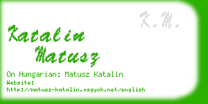 katalin matusz business card